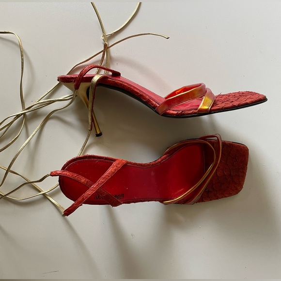 Vintage Roberto Cavalli Alligator Embossed Heels - Picture 3 of 4